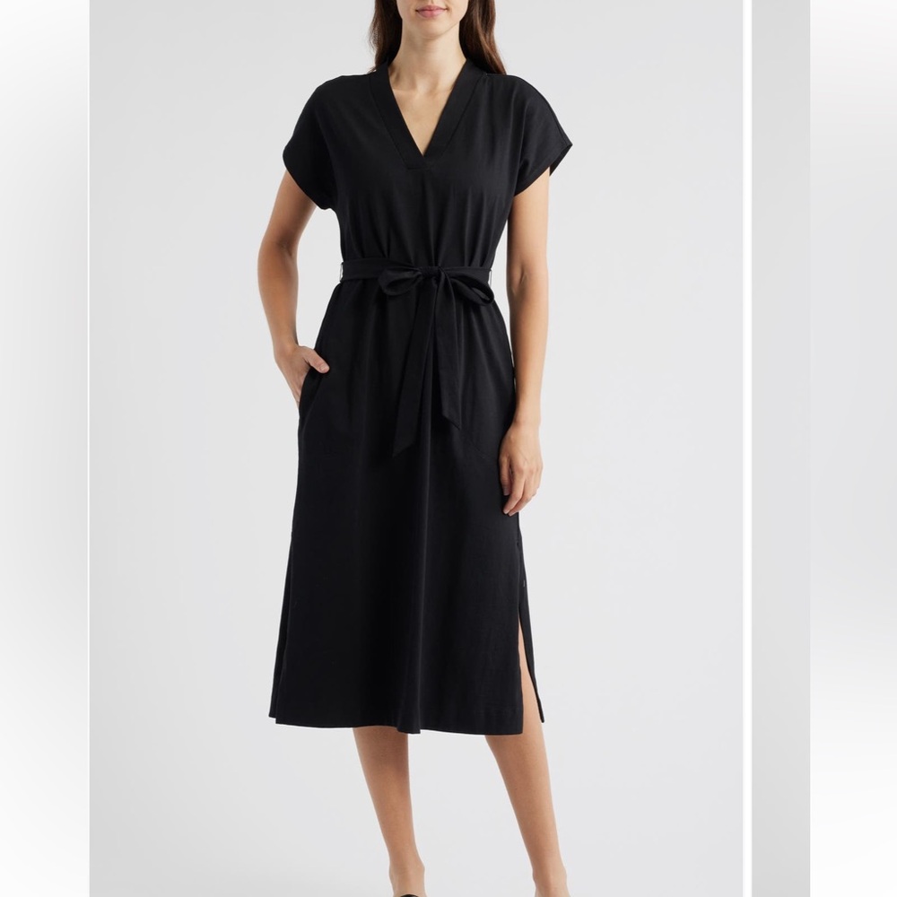 $168 NWT Tommy Bahama Islandscape Jersey Midi Dress Short Sleeve Small